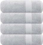 GLAMBURG Premium Cotton 4 Pack Bath Towel Set by GLAMBURG