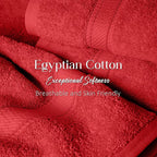 SUPERIOR Solid Egyptian Cotton Towel Set, Washcloths 13” x 13”, Hand Towels 20” - Image 5