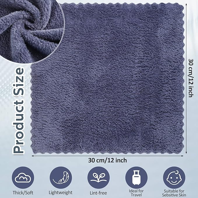 Newwiee 100 Pcs Washcloths Bulk Quick Drying Bathroom Wash Clothes 12 x 12 Inch - Image 2