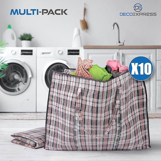 Deco Express Moving Bags with Zipper, Clothes Storage, Moving Supplies - Image 6