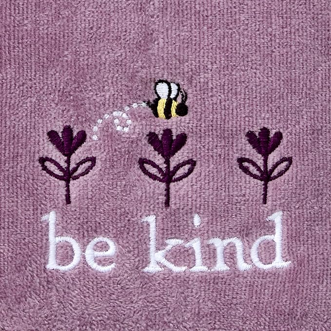 SKL Home Bee Kind 100% Cotton Embroidered 2pc Hand Towel Set, Decorative - Image 5