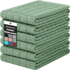 Homaxy Premium Cotton Kitchen Towels 16"x 28", Large Natural Ring Spun 390 GSM by Homaxy