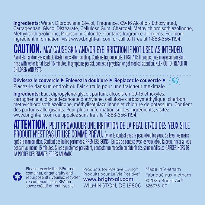 Bright Air 14 oz Odor Eliminator Gel, Light & Pure Unscented, Case of 6 - Image 6