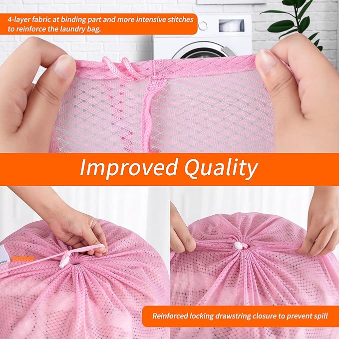 Polecasa Heavy Duty Diamond Large Mesh Laundry Bag - Image 4