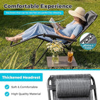 Homall Zero Gravity Chair Patio Folding Lawn Outdoor Lounge Reclining Chair with Cup Holder Pillows for Poolside Backyard and Beach Set of 4 Double Grey - Image 4