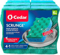O-Cedar Scrunge Non-Scratch Scrub Sponge Multi-Use, All-Purpose, Odor-Resistant by O-Cedar