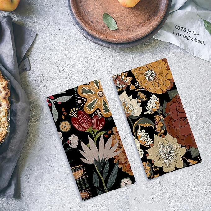 Abstract Floral Kitchen Dish Towels - Image 4