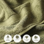 SUPERIOR Egyptian Cotton Pile Bath Towel Set of 2, Ultra Soft Luxury Towels - Image 7