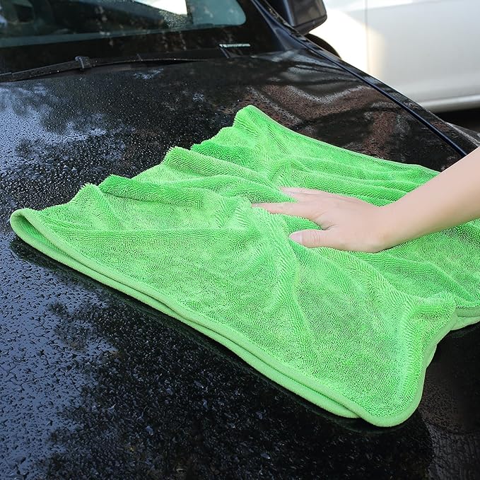 JOYMOOP Microfiber Towels for Cars, 2 Pack 35.4" x 23.6" Car Drying Towel - Image 2