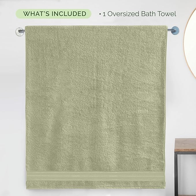 Elegant Comfort Three Line Popcorn Extra Large Luxury Bath Towel - Image 5