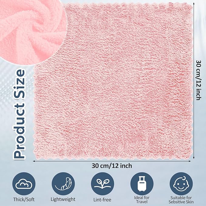 Newwiee 100 Count Washcloths Quick Drying Bathroom Wash Clothes 12 x 12 Inch - Image 2