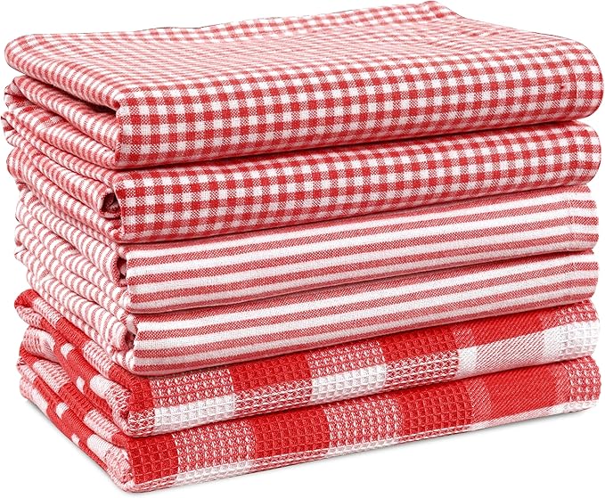 Casa Platino 6PC Kitchen Towels Set, Summer Kitchen Towels, Cotton Absorbent by CasaPlatino