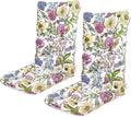 SERWALL HDPE Outdoor Rocking Cushion Set of 2, Memory Foam Cushion Flowers Pattern by SERWALL