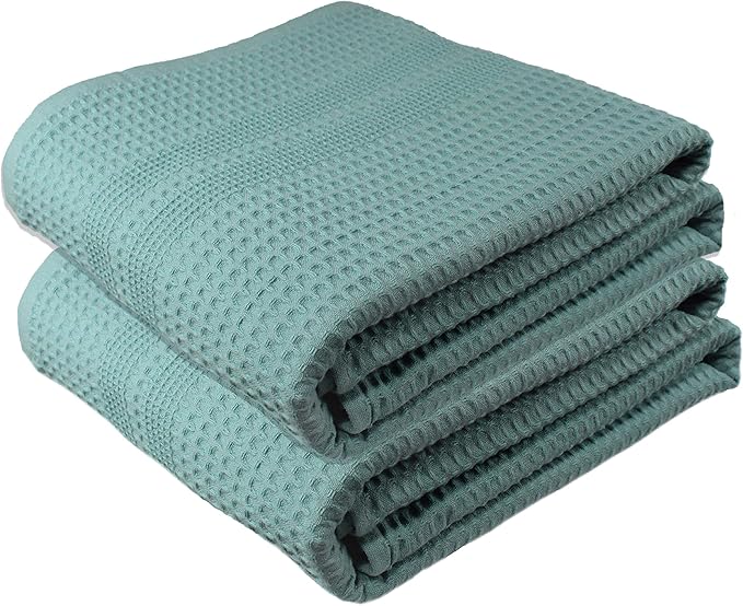 GILDEN TREE Waffle Bath Sheet Large Bath Towels Quick Dry Thin Body Towels by GildenTree