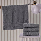 Hawmam Linen Cool Grey Hand Towels 4-Pack - Image 2