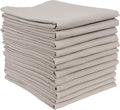 KAF Home Set of 12 Flat Flour Sack Embroidery/Craft Gray Kitchen Towels by KAFHome