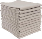 KAF Home Set of 12 Flat Flour Sack Embroidery/Craft Gray Kitchen Towels by KAFHome