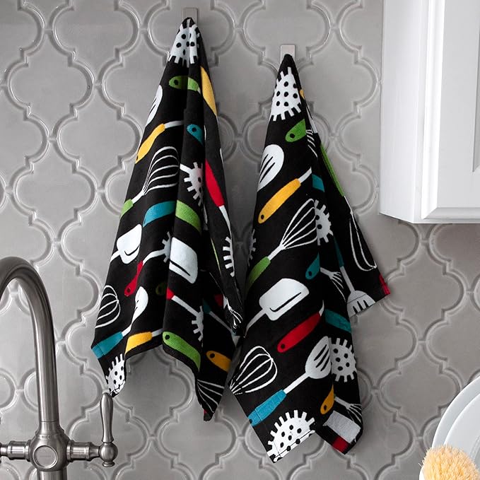 T-Fal Fiber Reactive Print Kitchen Towels: Highly Absorbent, Super Soft - Image 5