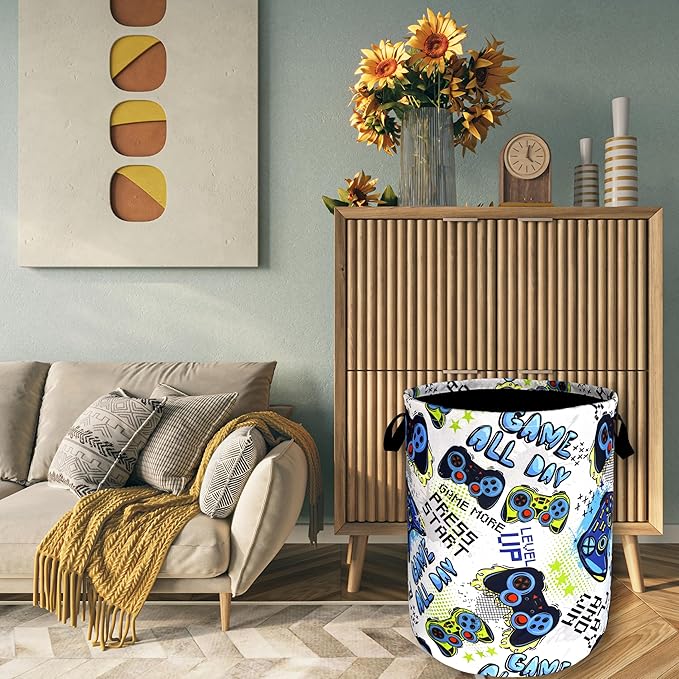 Funny Cool Game Machine Laundry Basket Games Foldable Colorful Laundry Hamper - Image 7