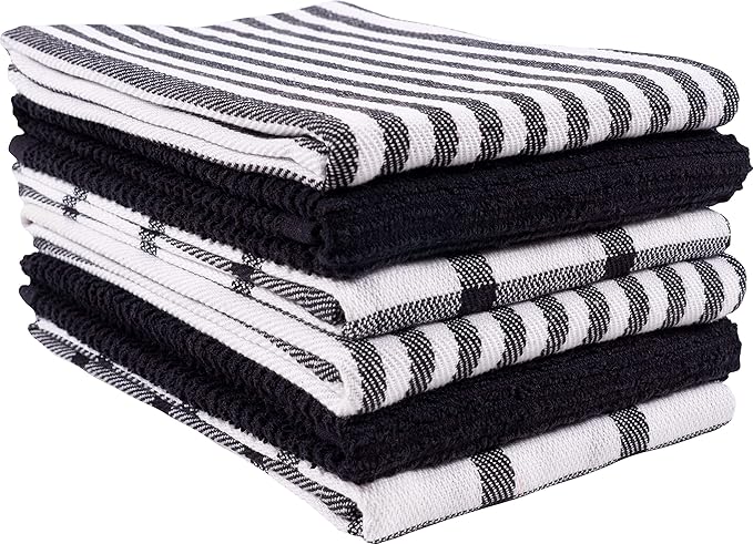KAF Home Premium Kitchen Towels, Large 100% Cotton, Flat & Terry Absorbent Dish - Image 4