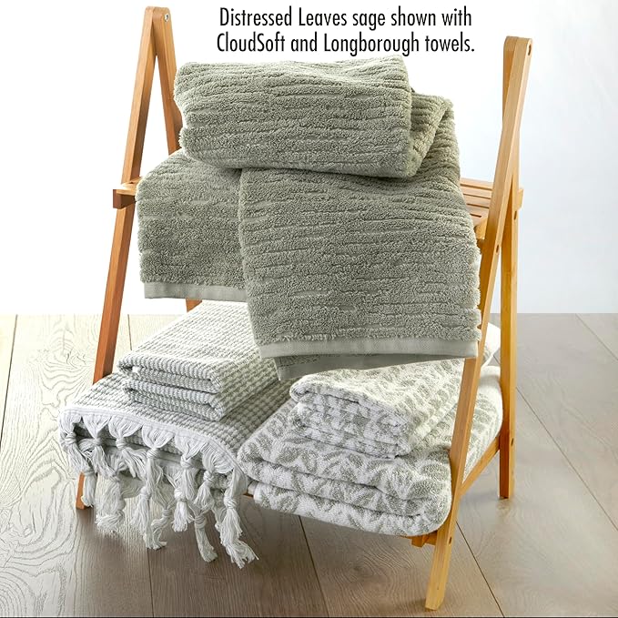 SKL Home Distressed Leaves 100% Turkish Cotton Premium 2-Piece Hand Towel Set - Image 10