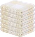 Homaxy 100% Cotton Waffle Weave Check Plaid Dish Cloths, 12 x 12 Inches by Homaxy