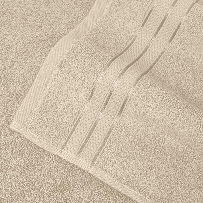 Elegant Comfort Three Line Popcorn Extra Large Luxury Bath Towel - Image 6
