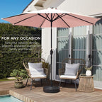Best Choice Products 10ft Outdoor Table Compatible Steel Polyester Market Patio Umbrella w/Crank and Easy Push Button Tilt - Image 3