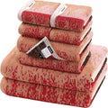 SEMAXE Bathroom Towel Set with Hanging Loop – 8-Piece Yarn Dyed Jacquard Cotton by SEMAXE