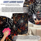 Colorful Spider Web Laundry Basket Foldable Oxford Cloth Halloween Laundry - Image 8