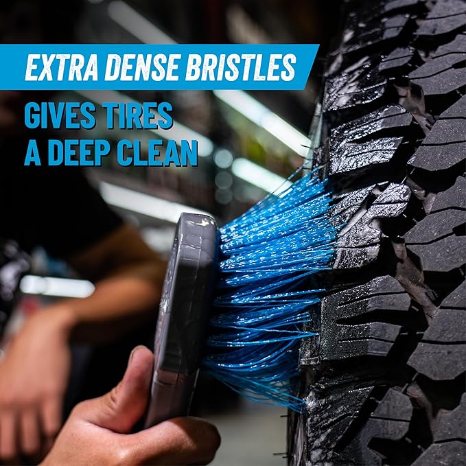 Chemical Guys ACCG05 Big Blue Stiffy Heavy Duty Tire & Upholstery Cleaning Brush - Image 3