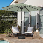 Best Choice Products 10ft Outdoor Table Compatible Steel Polyester Market Patio Umbrella w/Crank and Easy Push Button Tilt - Image 3