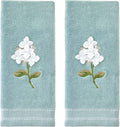 SKL Home Farm Hydrangea 100% Cotton 3D Embroidered 2pc Hand Towel Set, by SKLHomebySaturdayKnightLtd