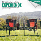 SUNNYFEEL Camping Directors Chair, Heavy Duty,Oversized Portable Folding Chair with Side Table, Pocket for Beach, Fishing,Trip,Picnic,Lawn,Concert Outdoor Foldable Camp Chairs - Image 3