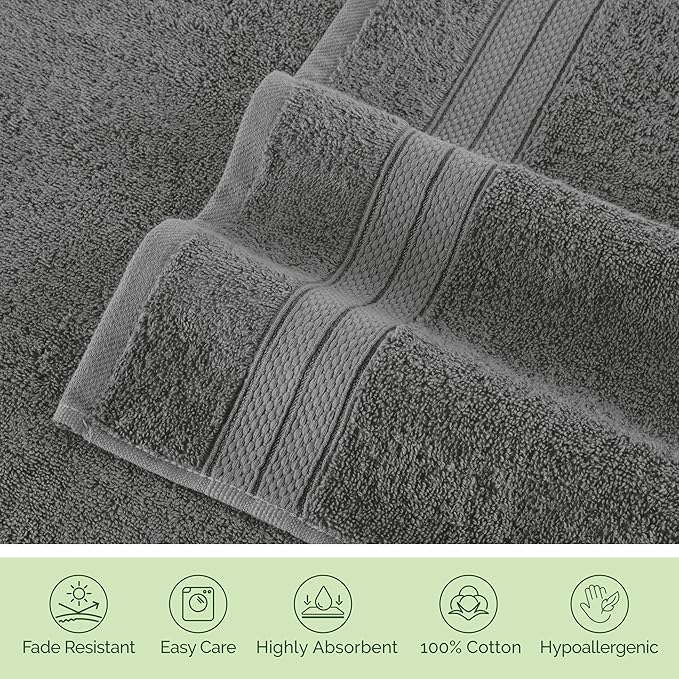Elegant Comfort Luxury 6-Piece Towel Set, Premium Soft 100% Turkish Cotton - Image 8