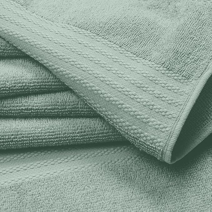GLAMBURG Premium Cotton Oversized 2 Pack Bath Sheet 35x70-100% Pure Cotton - Image 2