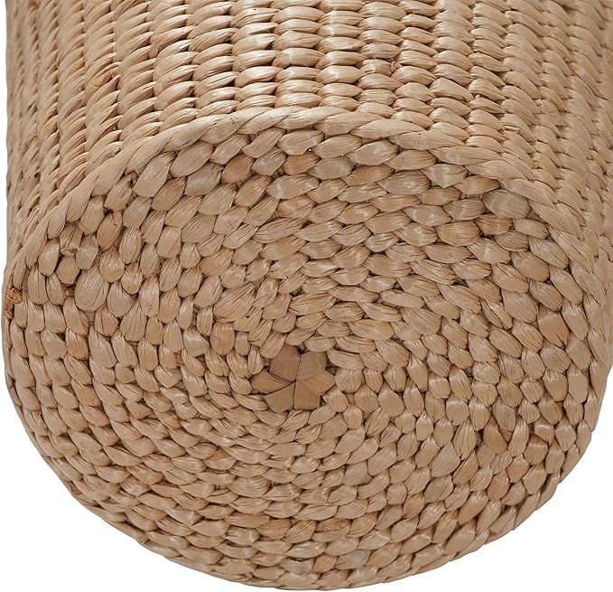 Household Essentials Handwoven Cattail Wicker Waste Basket - Image 6