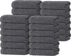 Tens Towels Pack of 24 Washcloths, 12 x 12 Inches, Lighter Weight, Quick to Dry by TensTowels
