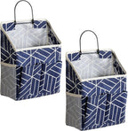 2pcs Wall Hanging Storage Bag, Small Door Closet Linen Fabric Pockets Organizer by HZZTYBRNY