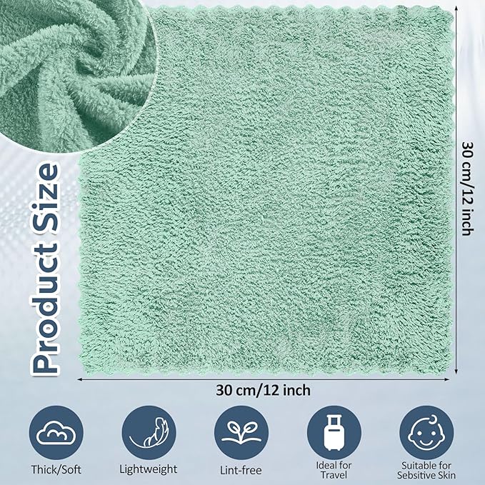 Newwiee 100 Pcs Washcloths Bulk Quick Drying Bathroom Wash Clothes 12 x 12 Inch - Image 2