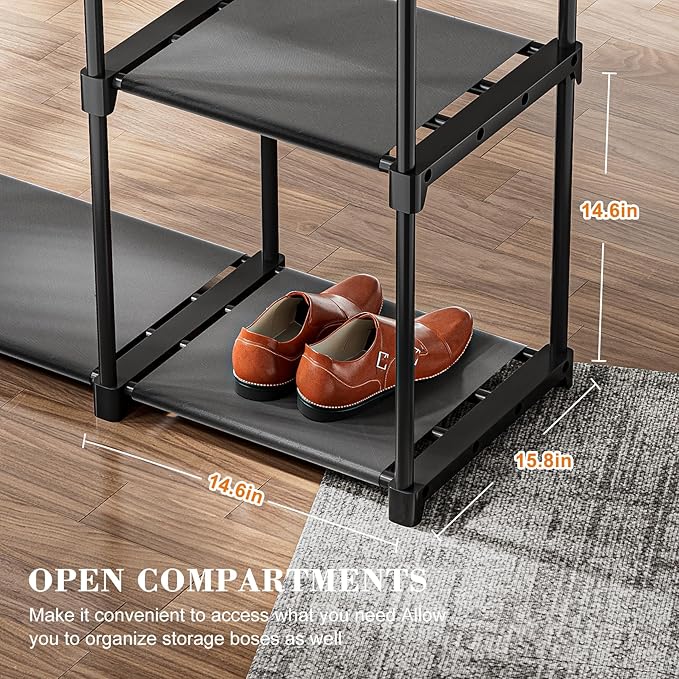 Portable Closet, Freestanding Wardrobe Closet Organizers and Storage, Open - Image 6