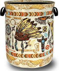 Feather Printed Laundry Basket Oxford Cloth Foldable Boho Laundry Hamper by Unknown