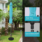 Simple Deluxe 9' Patio Umbrella Outdoor Table Market Yard Umbrella with Push Button Tilt/Crank - Image 3