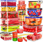 40 Pcs Food Storage Containers by RockBerry