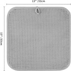 Microfiber Waffle Face Towels, 2 Pieces, Fast Drying, Lint Free 430 GSM - Image 7