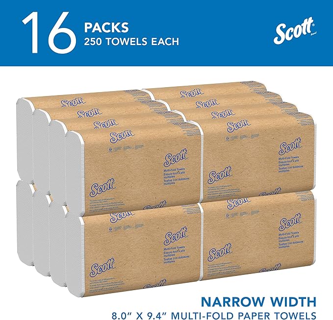 Scott Professional Universal Multifold Narrow Width Paper Towels, Absorbency - Image 2
