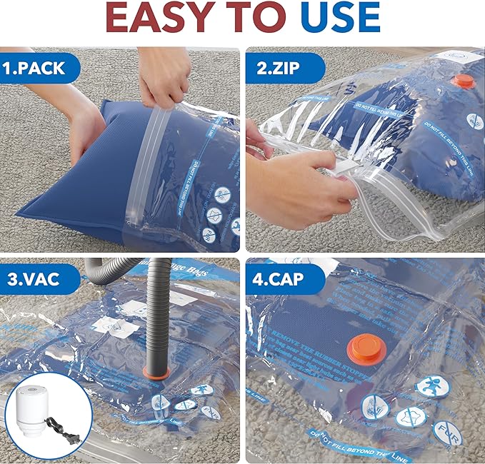 MEIQIHOME Vacuum Storage Bags, Space Saver Sealer Bags, Vacuum seal bags - Image 4