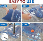 MEIQIHOME Vacuum Storage Bags, Space Saver Sealer Bags, Vacuum seal bags - Image 4