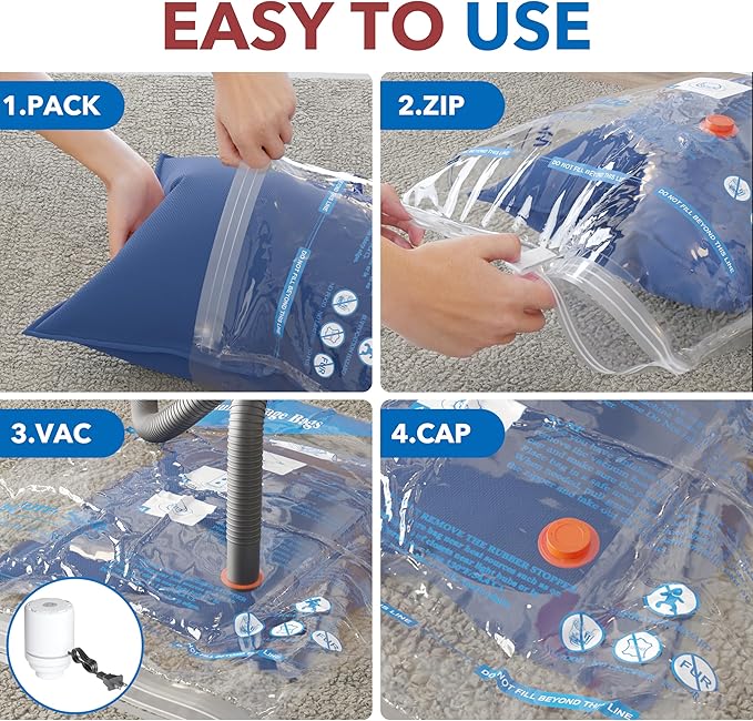 MEIQIHOME Vacuum Storage Bags, Space Saver Sealer Bags, Vacuum seal bags - Image 4