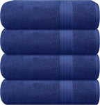 GLAMBURG Premium Cotton 4 Pack Bath Towel Set by GLAMBURG